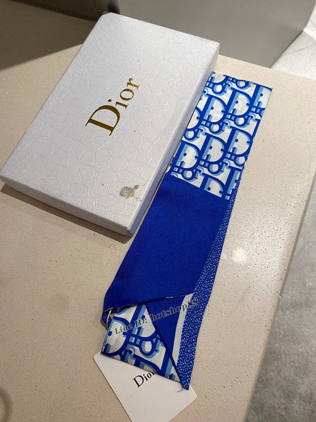 Dior專櫃新款迪奧D字母飄帶多功能發束領巾絲巾綁帶 mmyj1592